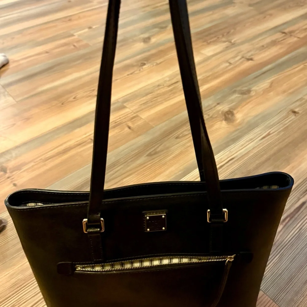 Dooney & Bourke Black Leather Tote - Picture 2 of 12